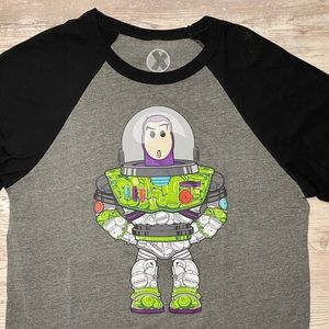 Buzz Lightyear Weightlifting Baseball Tee